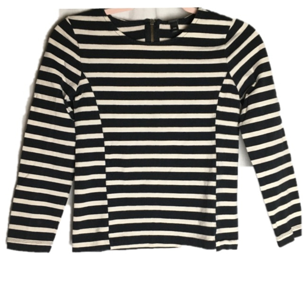J Crew Striped Fitted Top